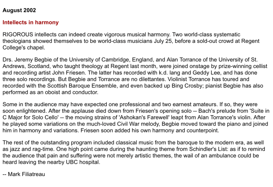 Intellects in Harmony